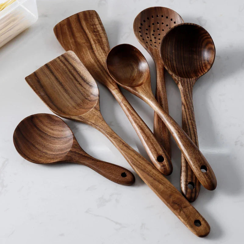 Acacia Wood 8-Piece Cooking Set