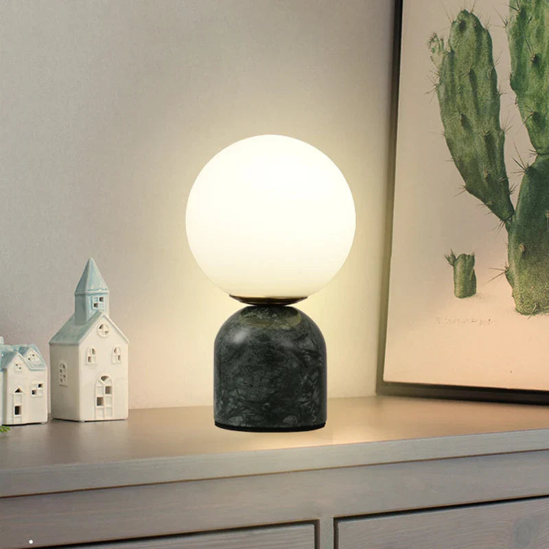 Elegant Marble Globe Table Lamp