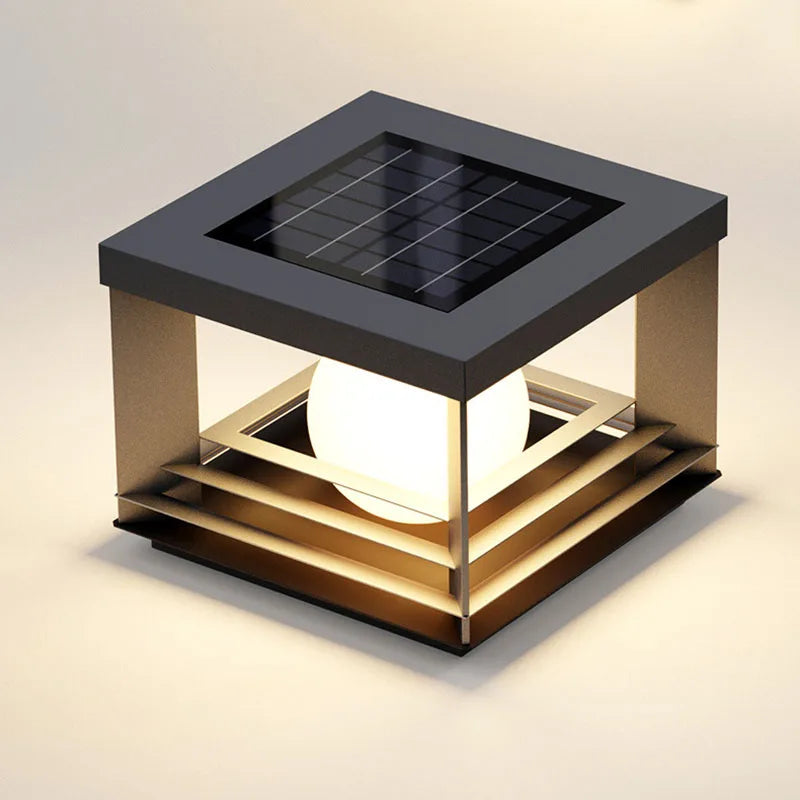 Outdoor Solar Pillar Lamp - Elegant Garden Pathway Lighting