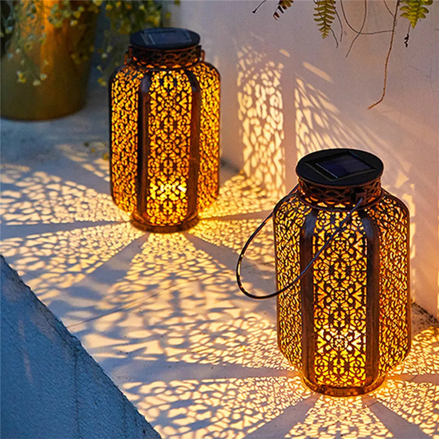 Elegant Solar-Powered Art Deco Lantern