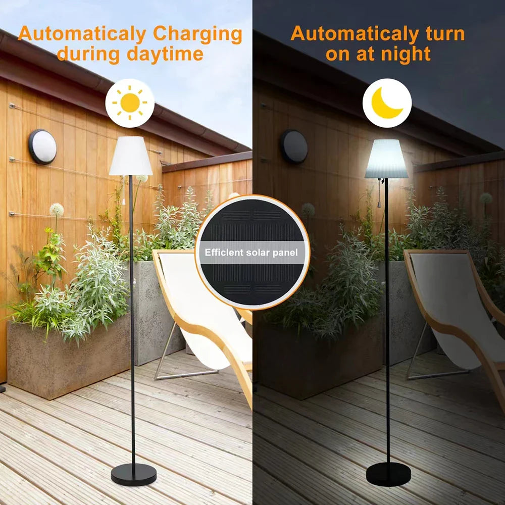 Eco-Friendly Solar-Powered Adjustable Floor Lamp for Versatile Home Lighting