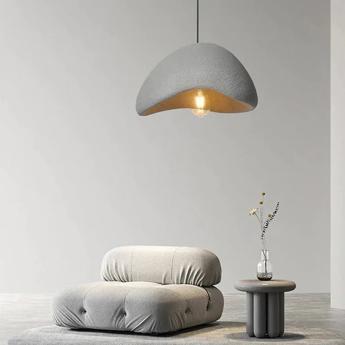 Wabi-Sabi Pendant Light - Rustic, Handcrafted Minimalist Glow