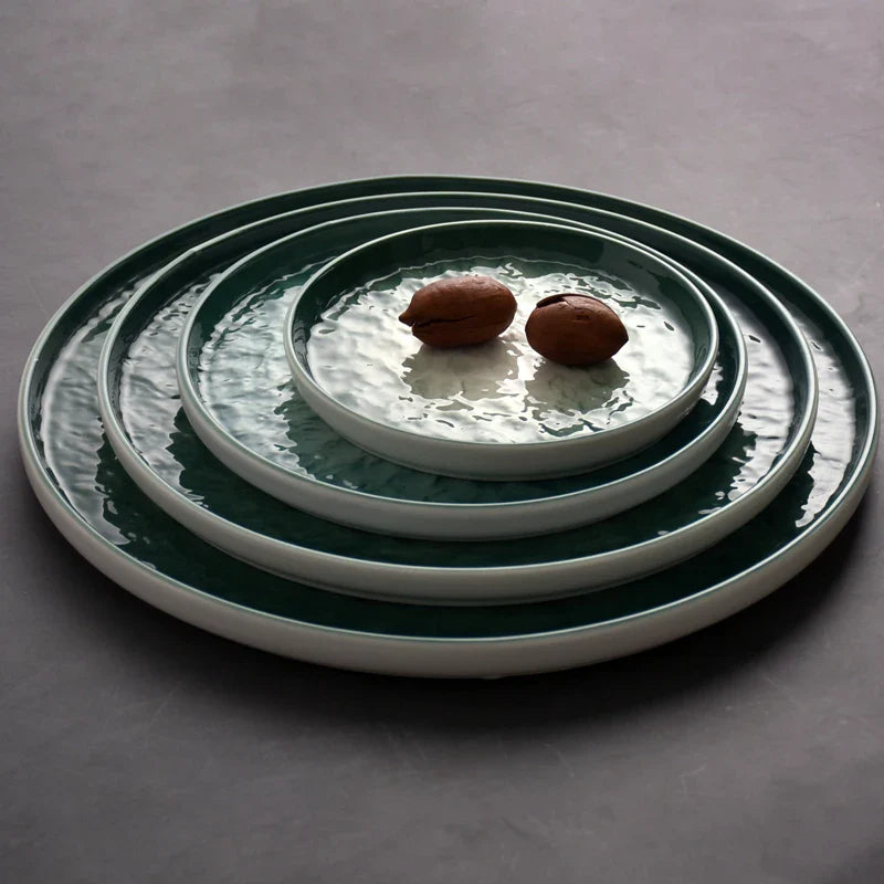 Emerald Gradient Plate - Elegant Ombre Finish