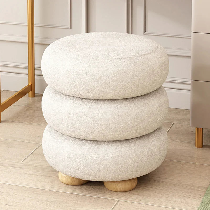 Macaron Ottoman - Plush Tufted Storage Stool