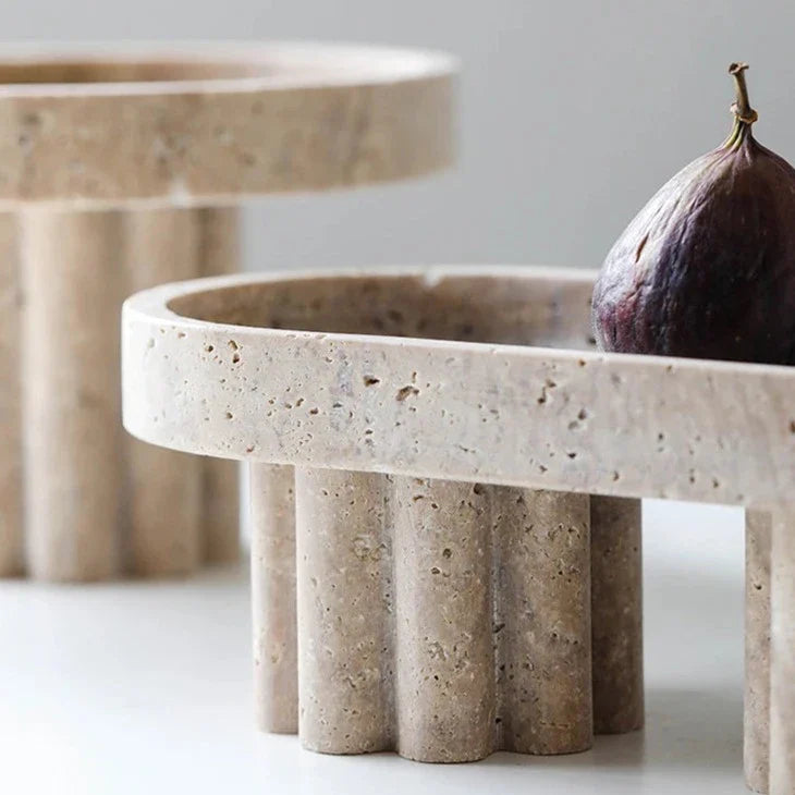 Elegant Faux Travertine Display Stands