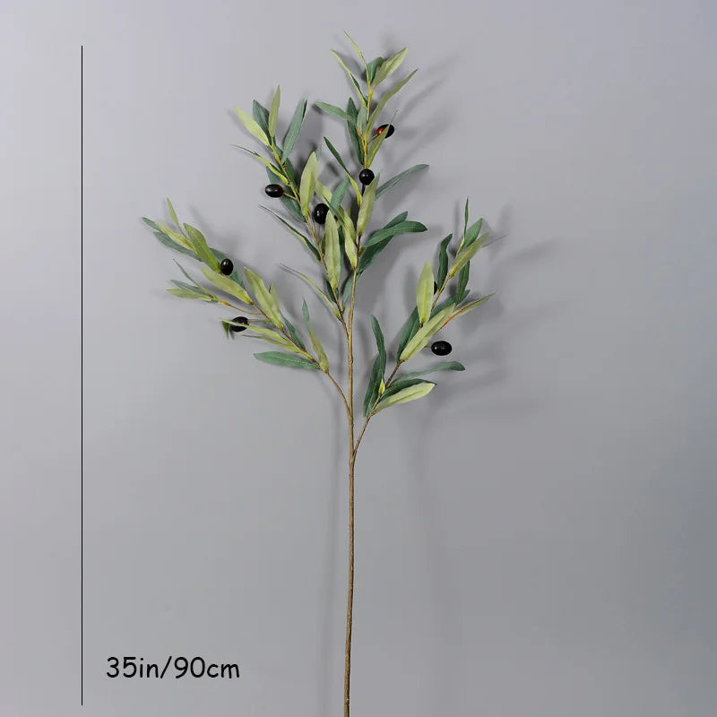 Lifelike Faux Olive Tree Branches for Realistic Home Decor