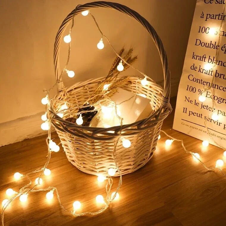 Elegant Pearl String Lights for Cozy Ambience