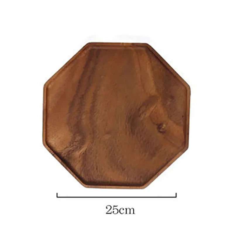 Honeycomb Patterned Acacia Wood Plate