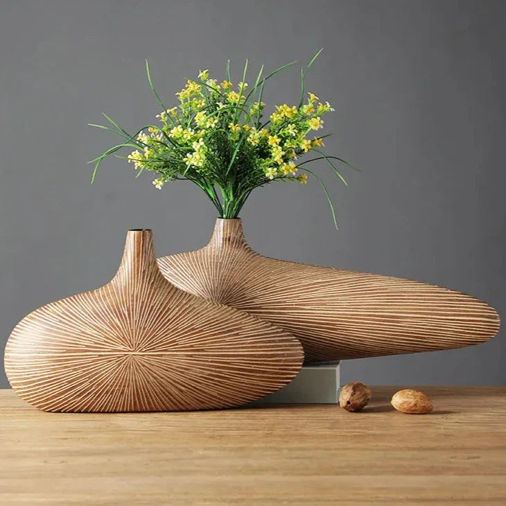 Sahara Sculpted Vase - Exquisitely Handcrafted Desert-Inspired Ceramic Vase