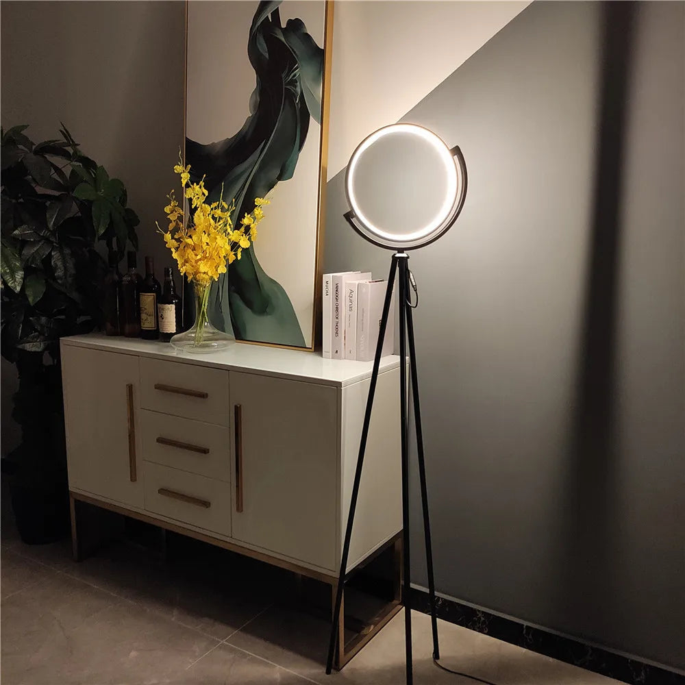 Halo Floor Lamp — Modern LED Lighting with Soft Ambient Glow