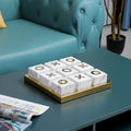 Elegant Marble Tic-Tac-Toe Board - Premium Classic Game for Stylish Play