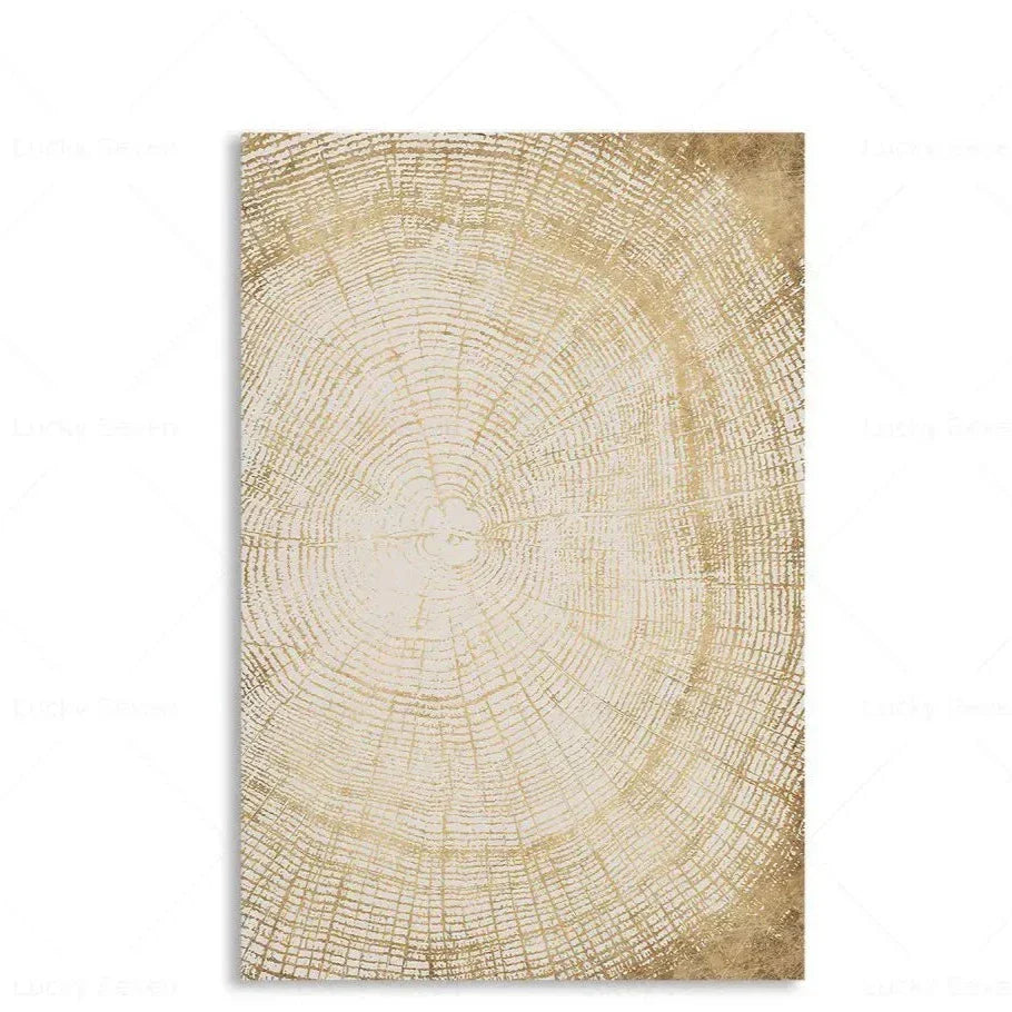 Abstract Tree Ring Canvas Wall Art