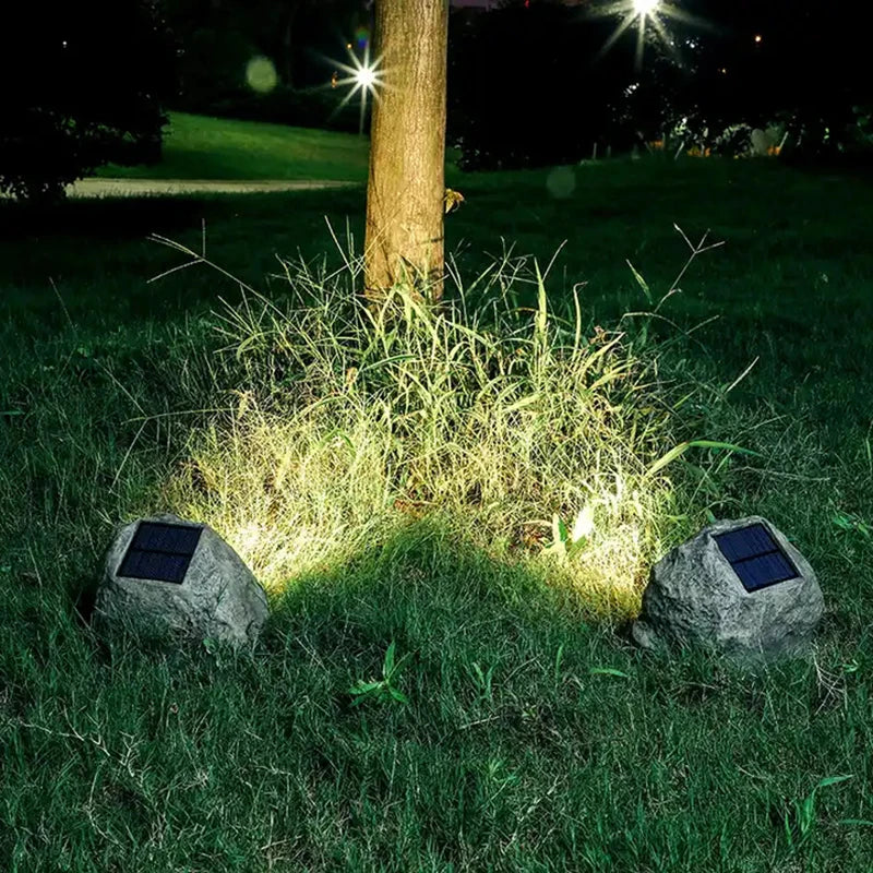 Solar Stone Pathway Lights - Elegant Outdoor Path Lighting