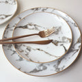 Elegant Marble Plate Set – 2-Piece