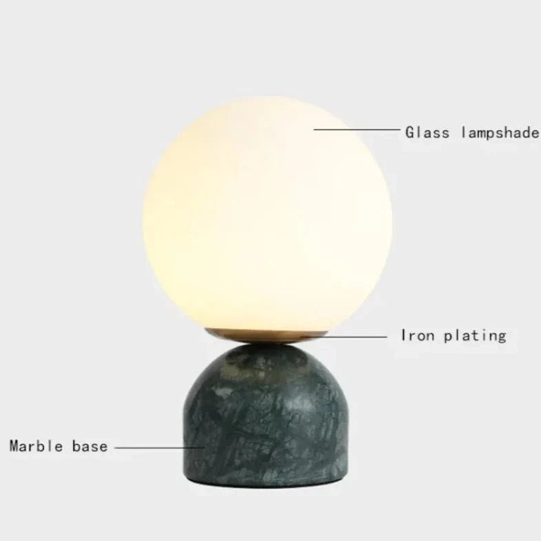 Elegant Marble Globe Table Lamp