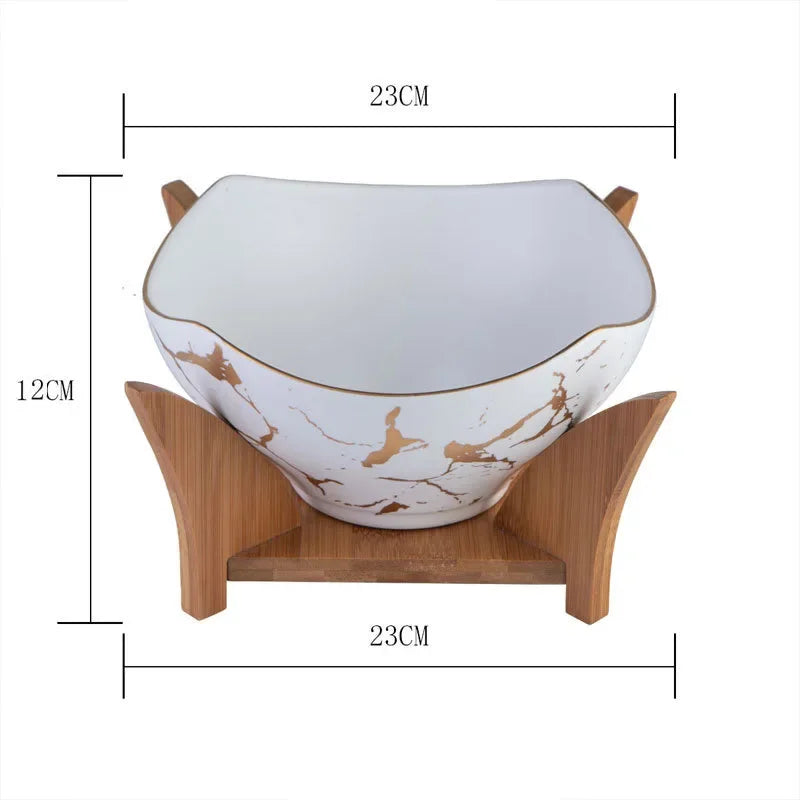 Elegant Marble Salad Bowl