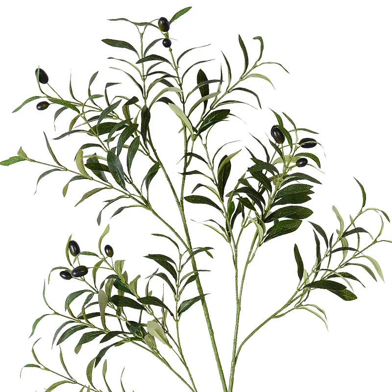 Lifelike Faux Olive Tree Branches for Realistic Home Decor