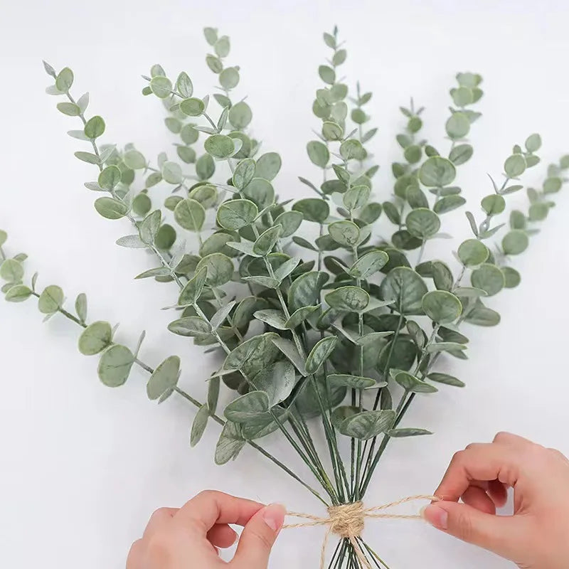 Realistic Faux Eucalyptus Stems for Lush, Year-Round Greenery