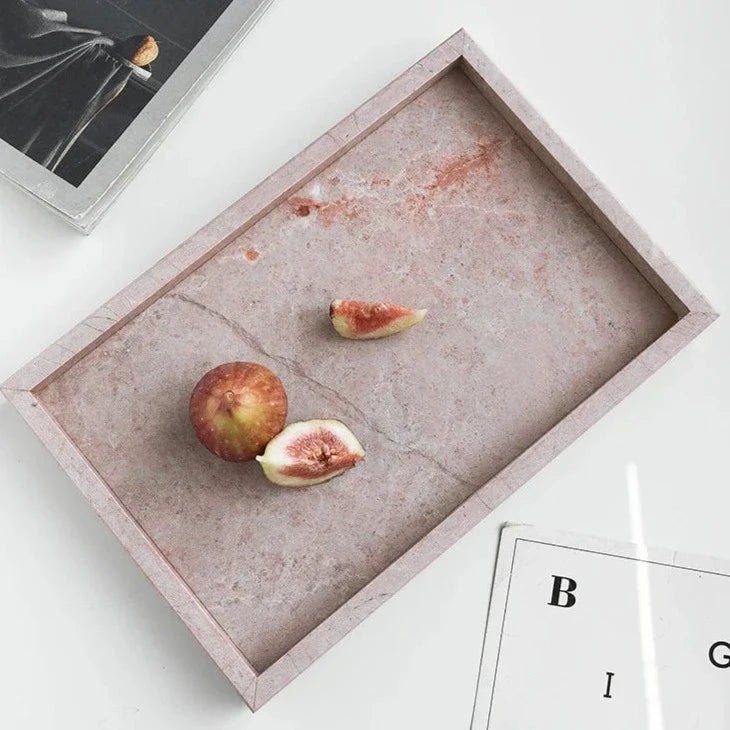 Elegant Rose Marble Tray