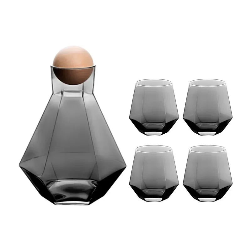 Diamond-Cut Drinkware 5-Piece Set