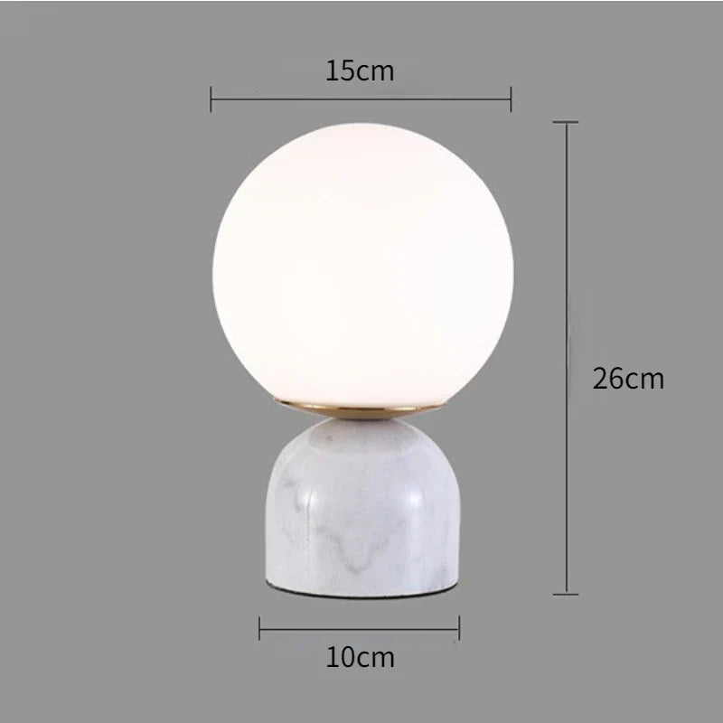 Elegant Marble Globe Table Lamp