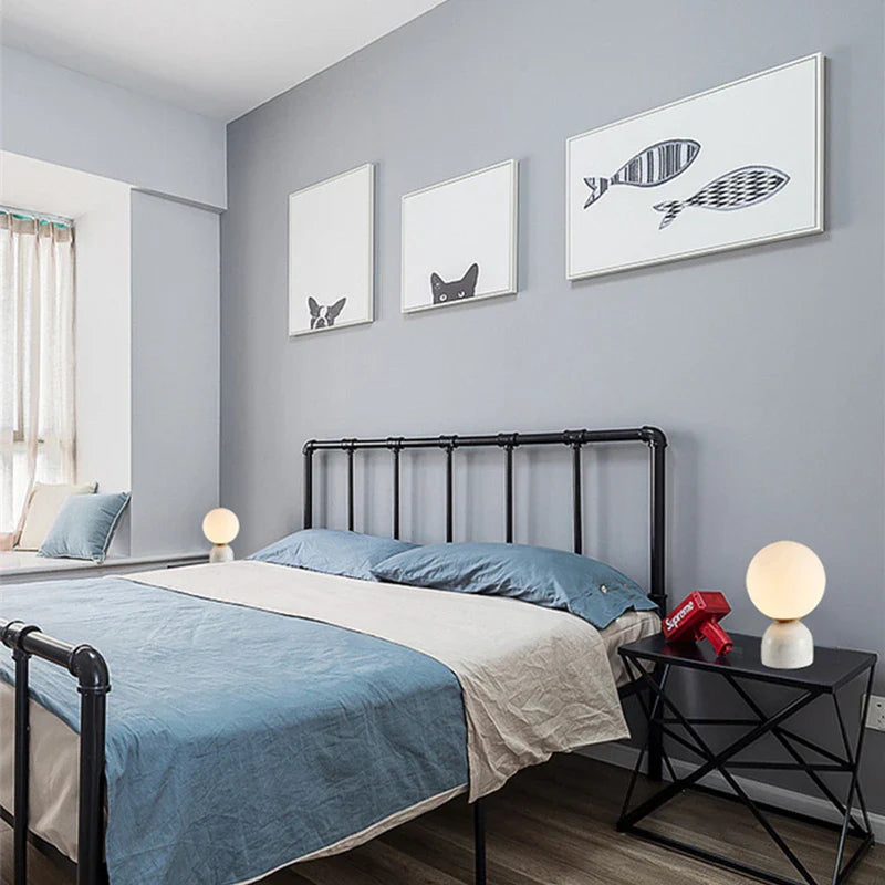 Elegant Marble Globe Table Lamp