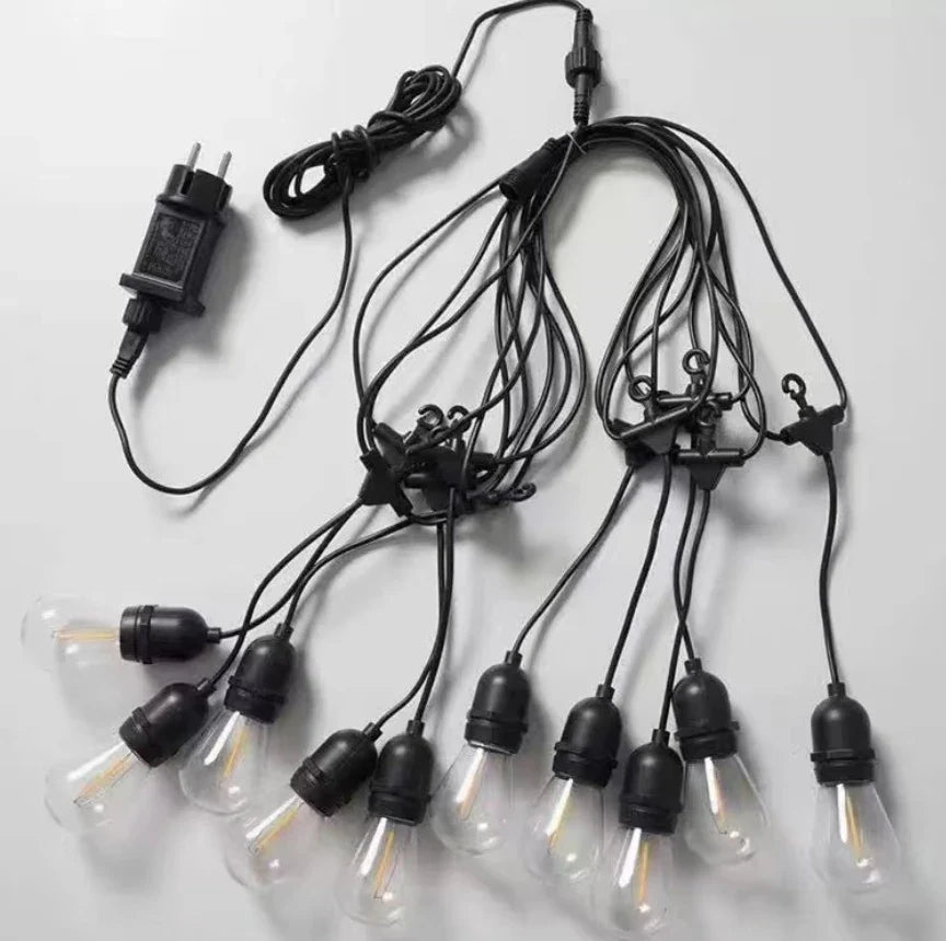 Charming Vintage String Lights with Warm Glow