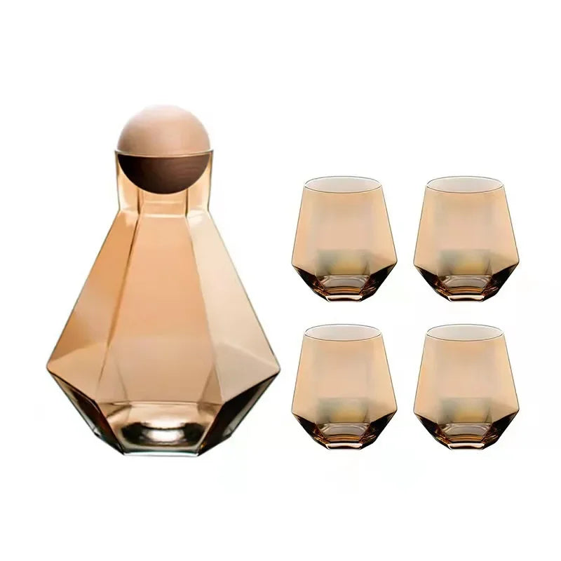 Diamond-Cut Drinkware 5-Piece Set