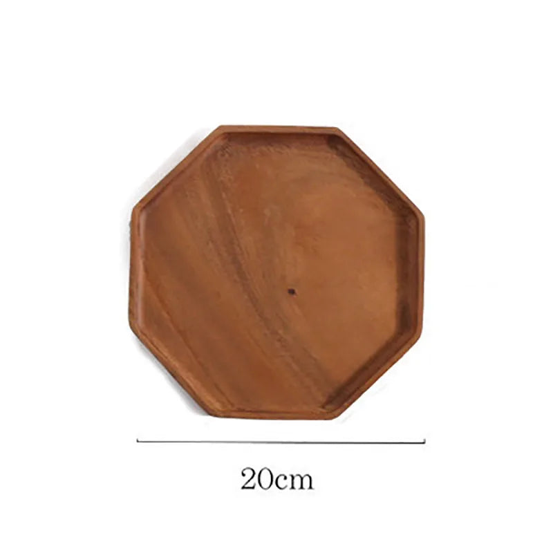 Honeycomb Patterned Acacia Wood Plate