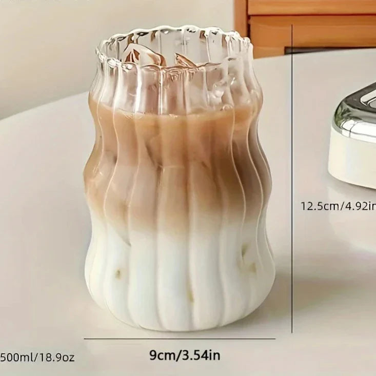 Premium Heat-Resistant Ribbed Tumblers - 4-Piece Set