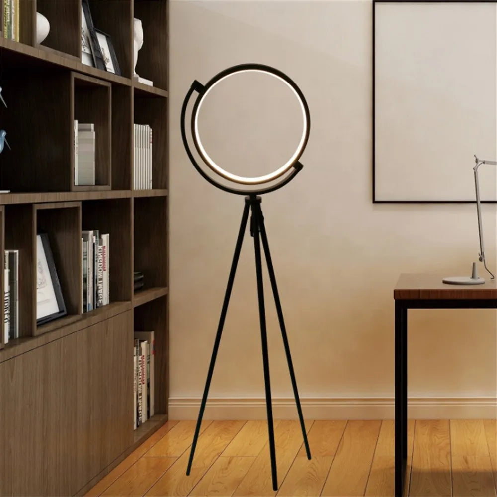 Halo Floor Lamp — Modern LED Lighting with Soft Ambient Glow