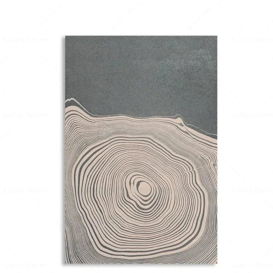 Abstract Tree Ring Canvas Wall Art
