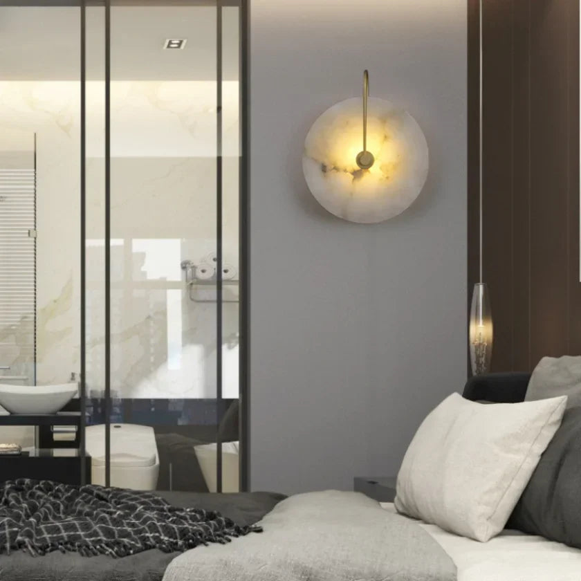 Lux Marble Disk Wall Light