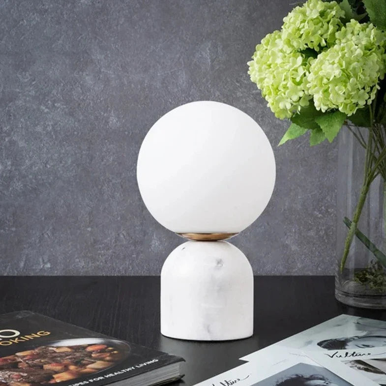 Elegant Marble Globe Table Lamp
