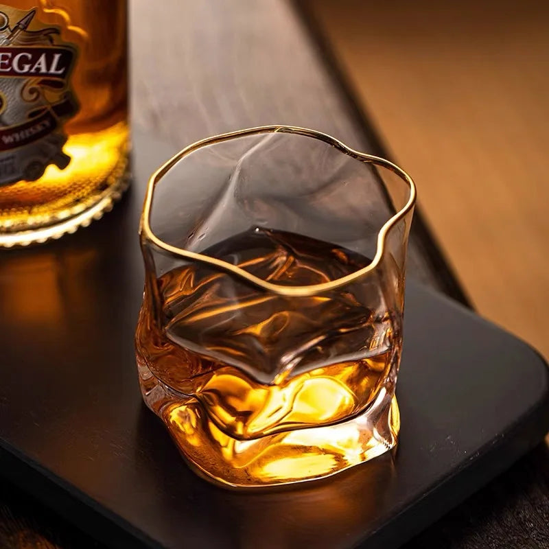 Premium Textured Whiskey Glasses - 2-Piece Set