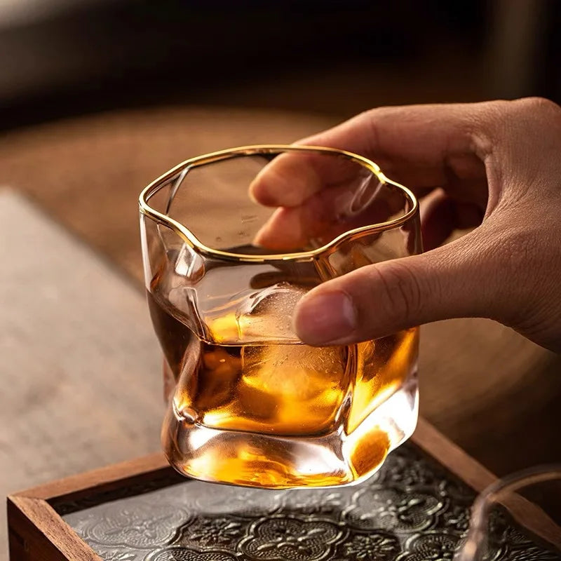 Premium Textured Whiskey Glasses - 2-Piece Set