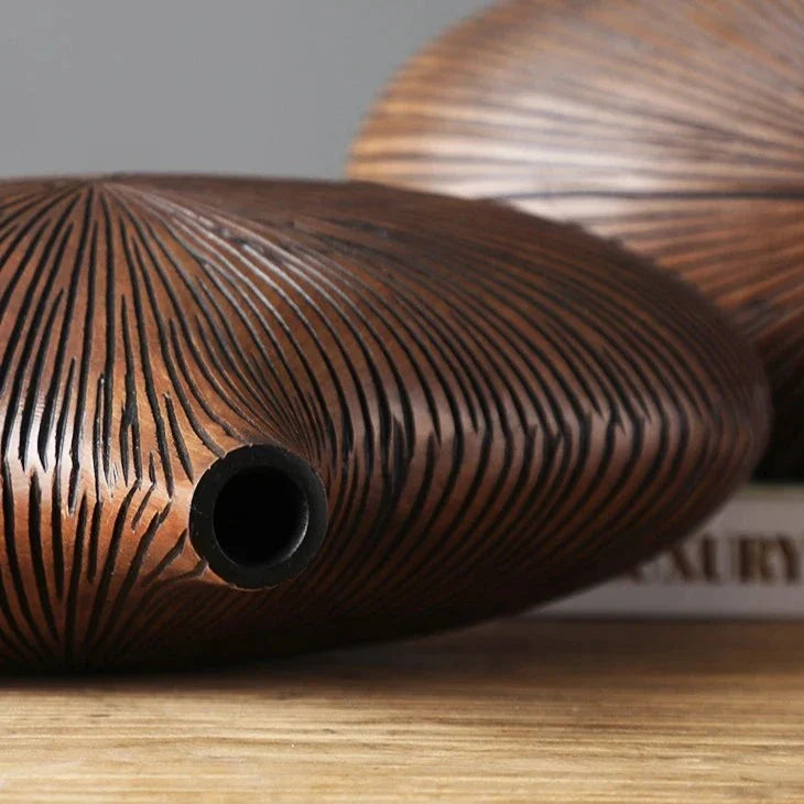 Sahara Sculpted Vase - Exquisitely Handcrafted Desert-Inspired Ceramic Vase