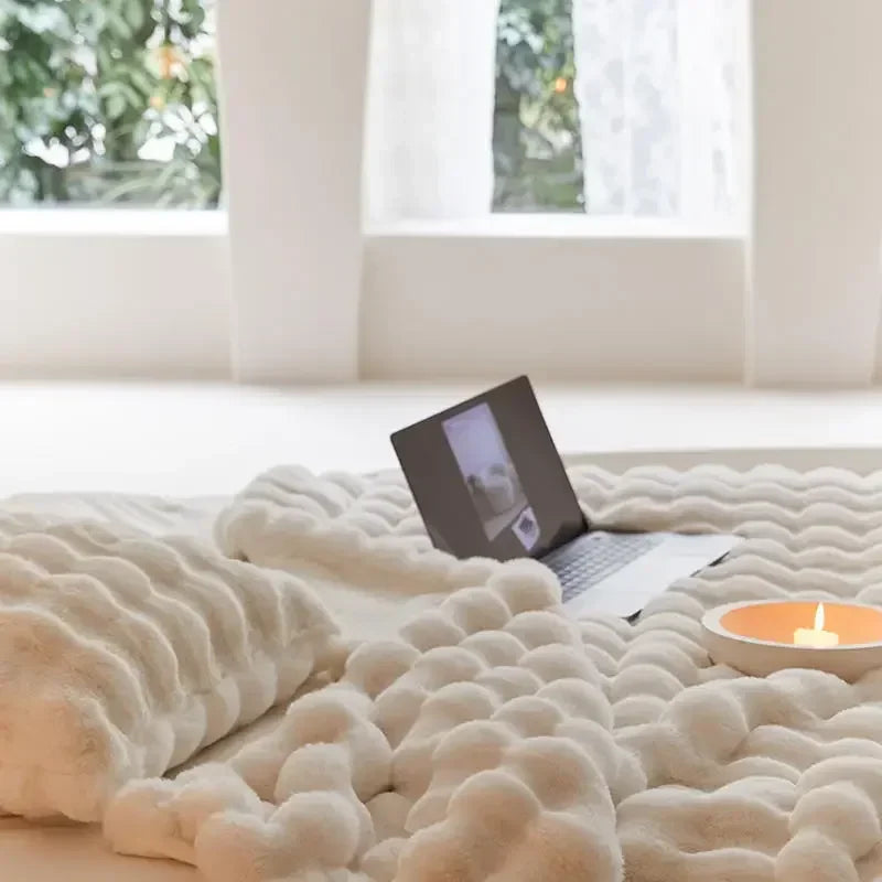 Luxurious Rabbit Faux Fur Pillow Cover