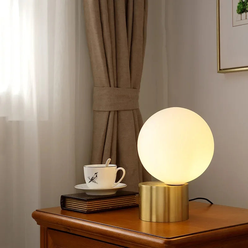 Angled Globe Light - Modern Geometric Glow