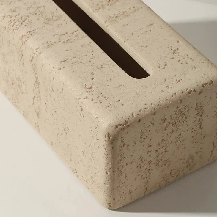 Elegant Faux Travertine Tissue Holder
