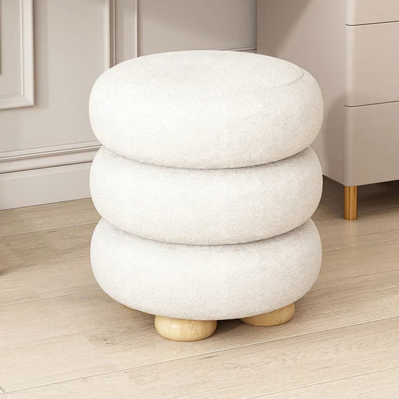 Macaron Ottoman - Plush Tufted Storage Stool