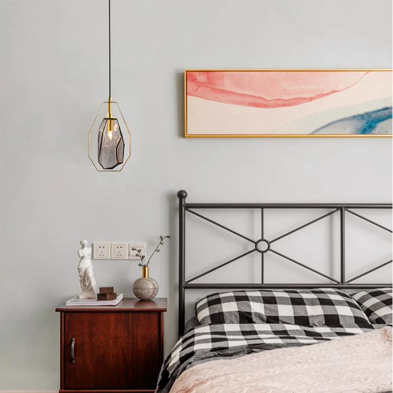 Handcrafted Stone Pendant Light