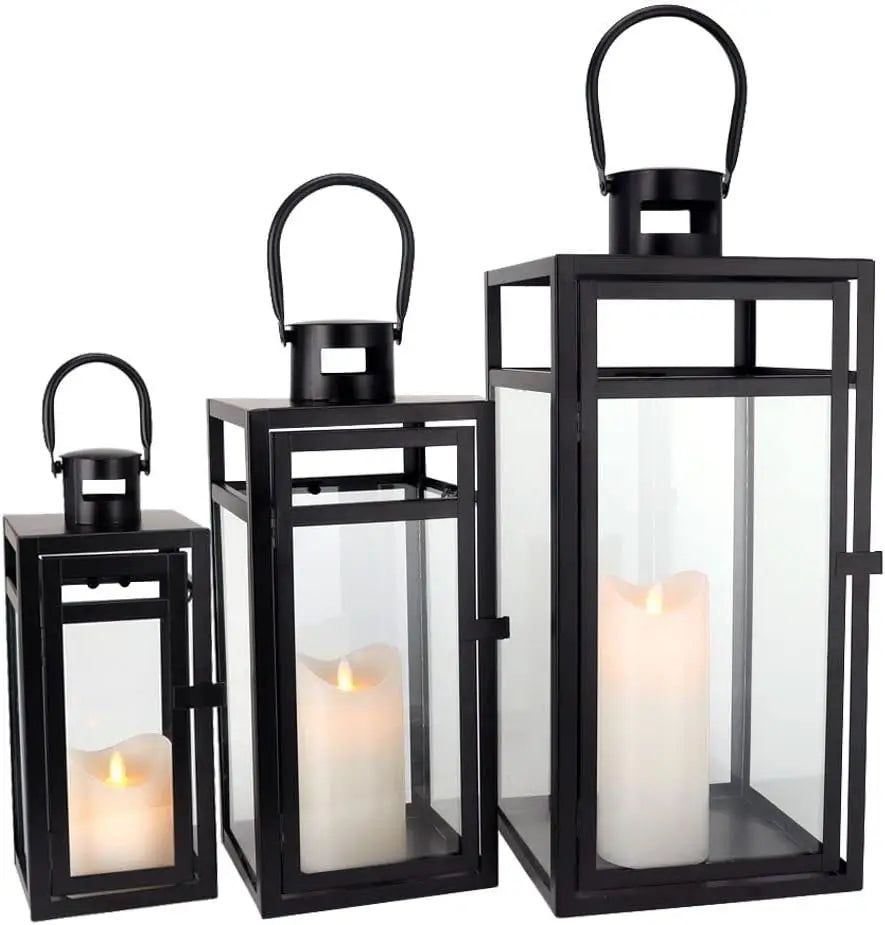 Elegant Three-Piece Candle Lantern Set