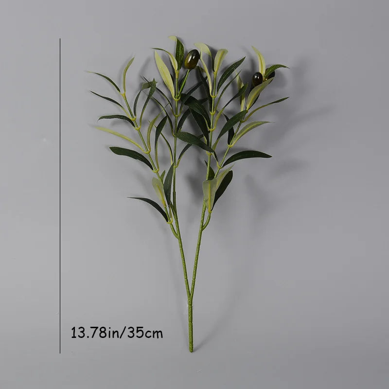 Lifelike Faux Olive Tree Branches for Realistic Home Decor