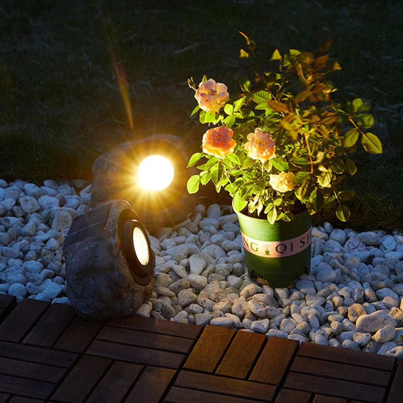 Solar Stone Pathway Lights - Elegant Outdoor Path Lighting