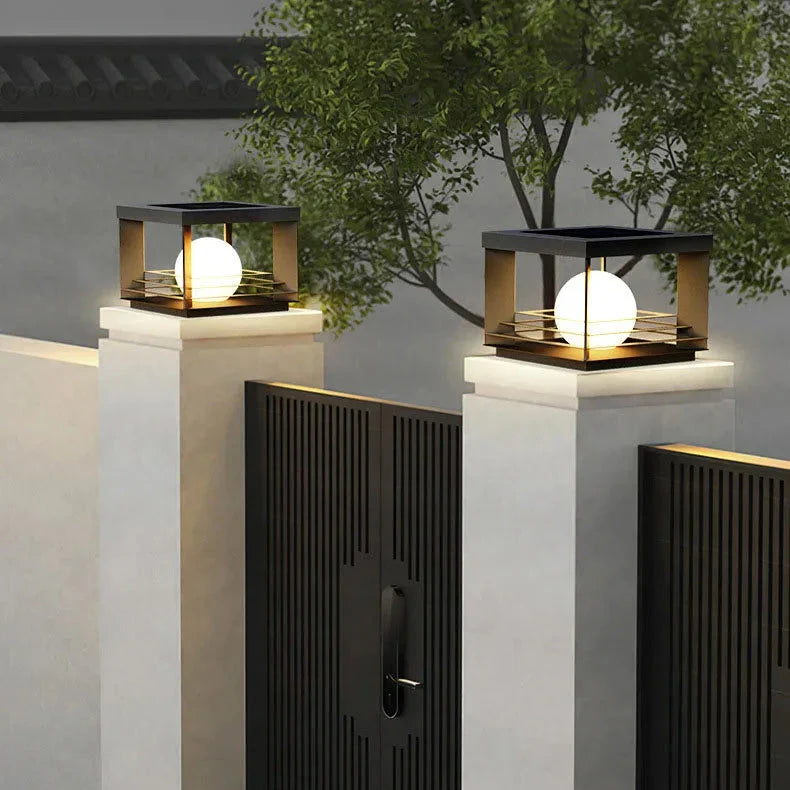 Outdoor Solar Pillar Lamp - Elegant Garden Pathway Lighting