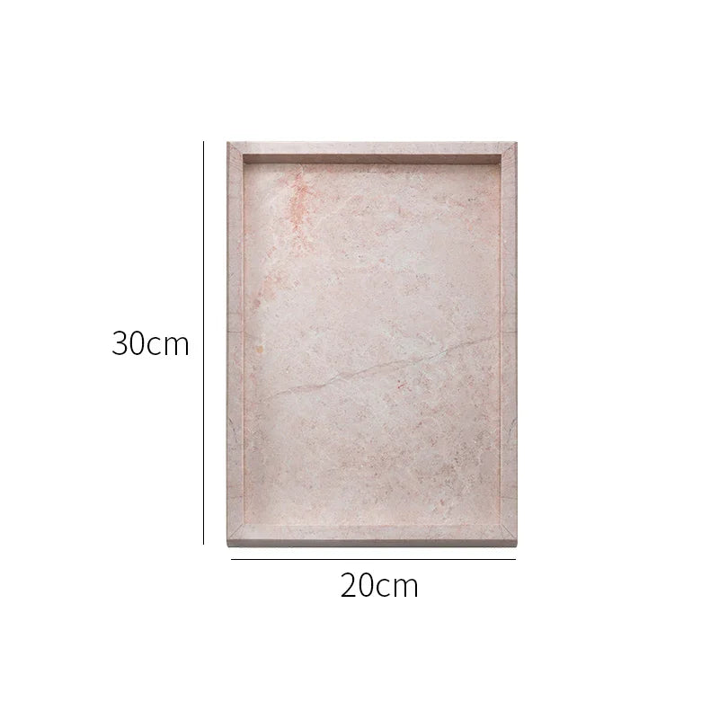 Elegant Rose Marble Tray