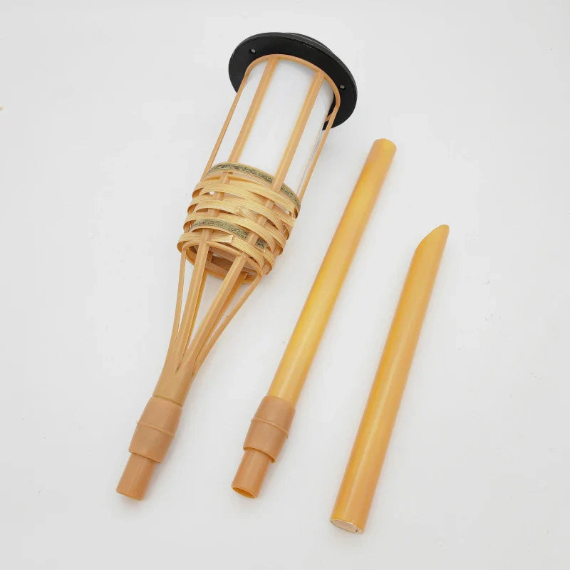 5-Piece Solar Tiki Torch Set – Outdoor Ambience Lighting