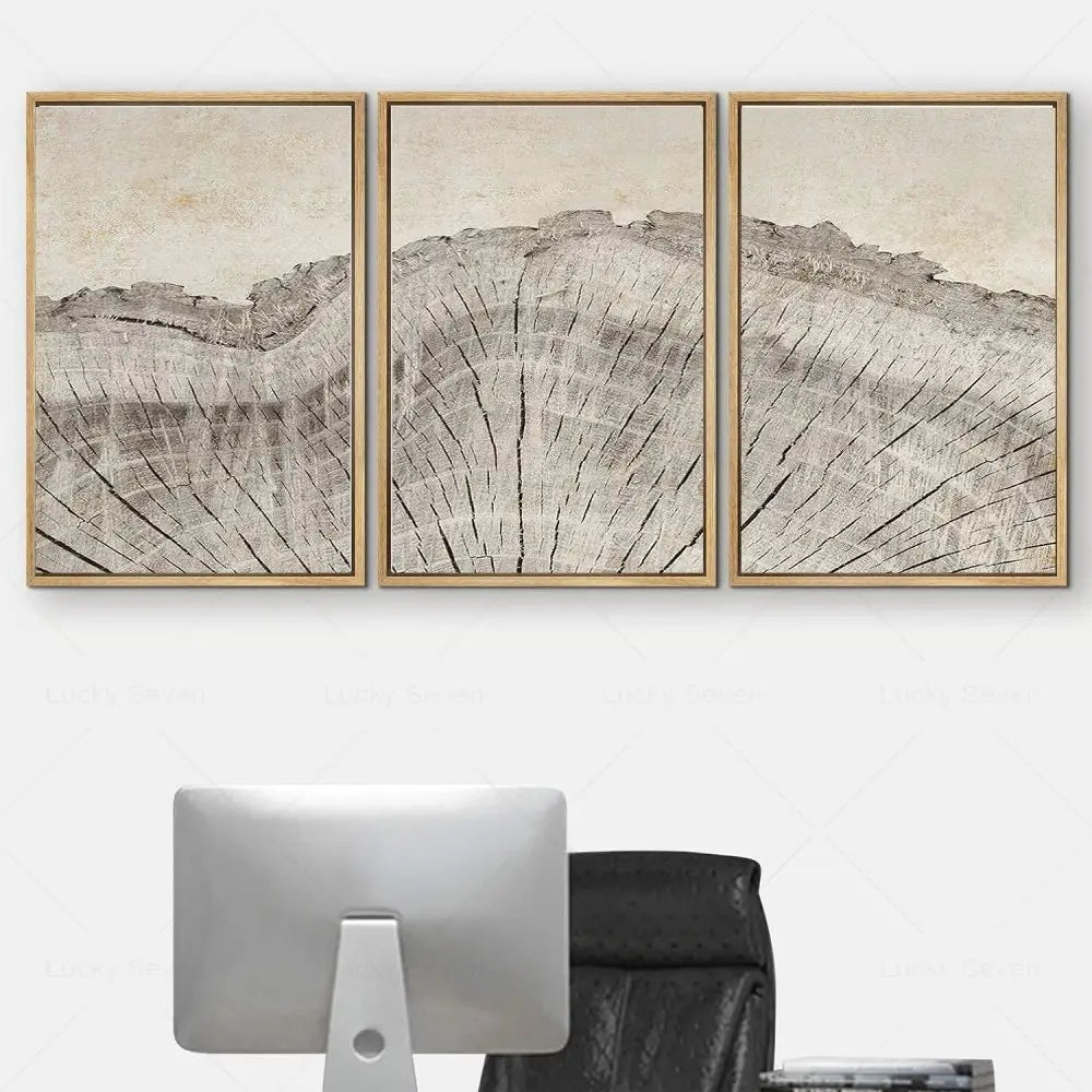 Abstract Tree Ring Canvas Wall Art