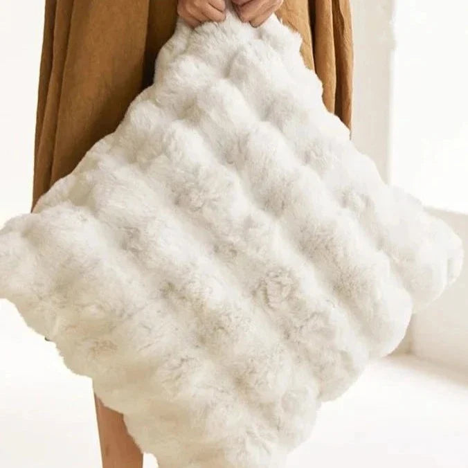 Luxurious Rabbit Faux Fur Pillow Cover